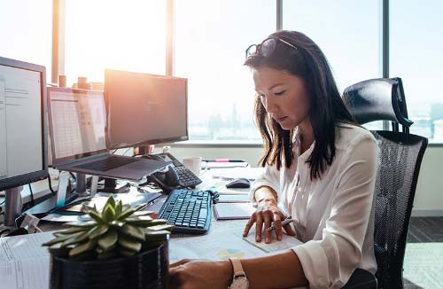 Business Woman at her desk