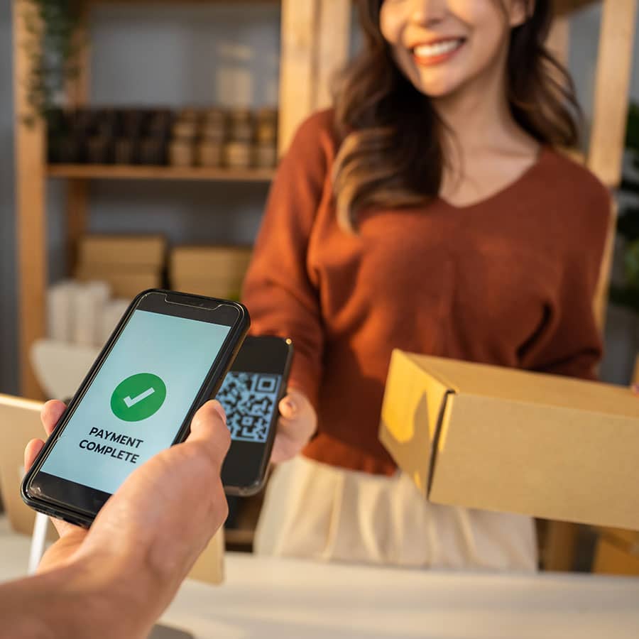 Paying for a package with Zelle