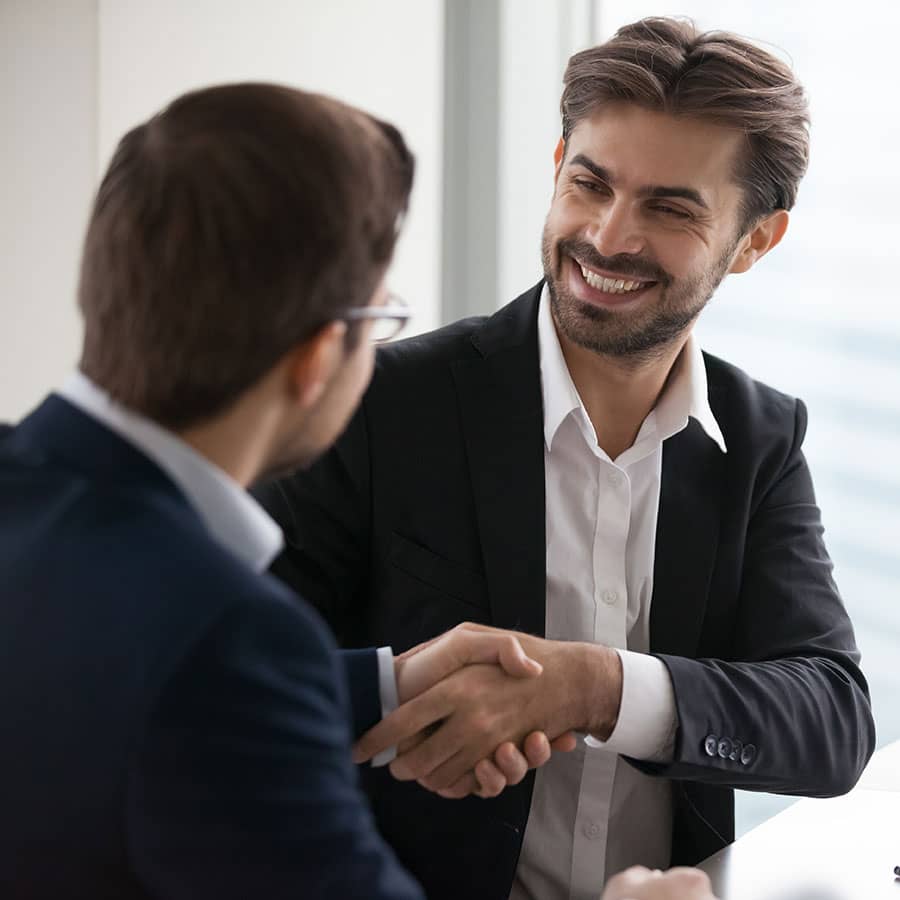 Businessmen shaking hands