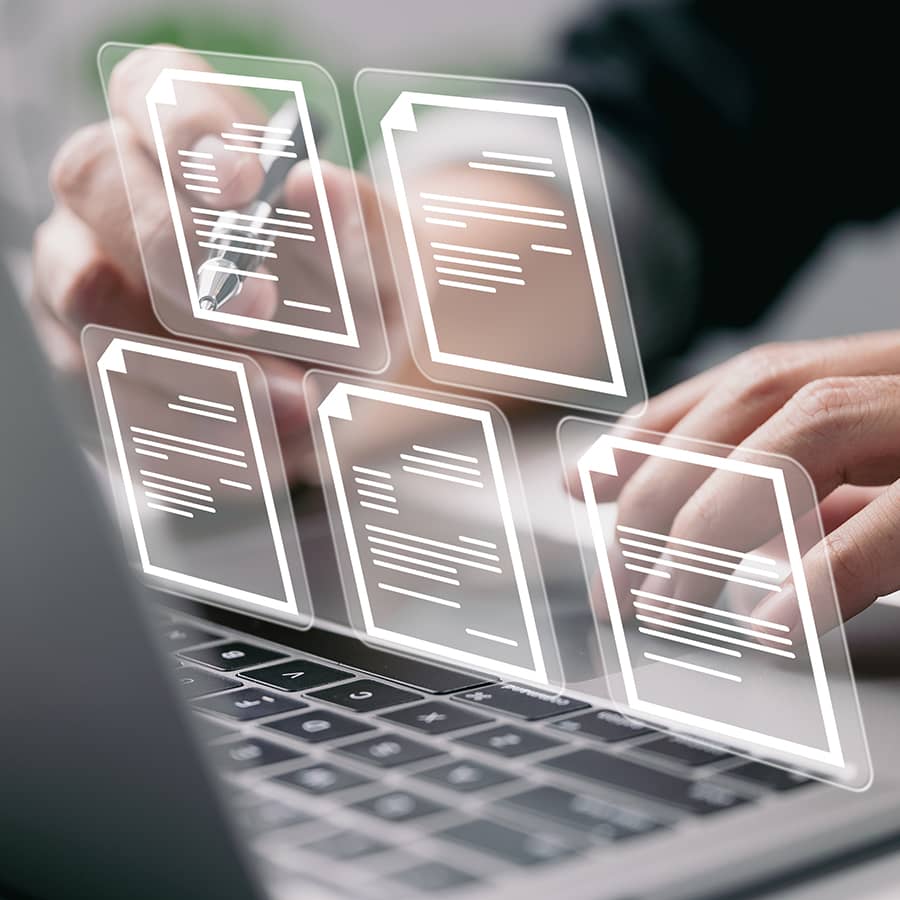 Concept of selecting files on a computer