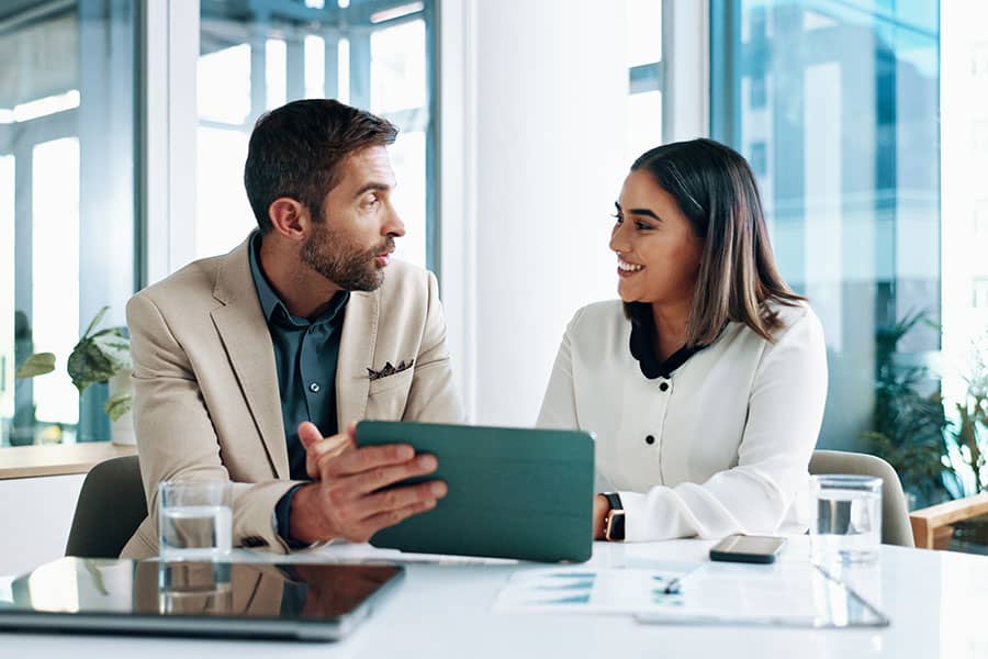 A couple working on their investment strategy